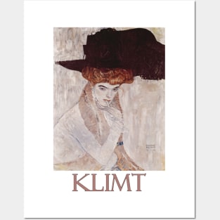 The Black Feathered Hat by Gustav Klimt Posters and Art